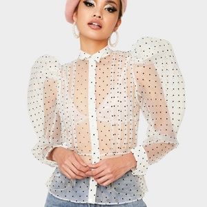 🦋The Emma Blouse in Ghost Polka SELKIE🦋